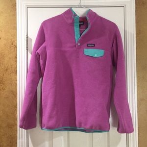 Patagonia Purple and Teal Pullover